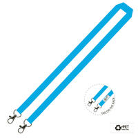 Gemini Plain Lanyard with Double Carabiner - 15mm rPET