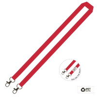 Gemini Plain Lanyard with Double Carabiner - 15mm rPET