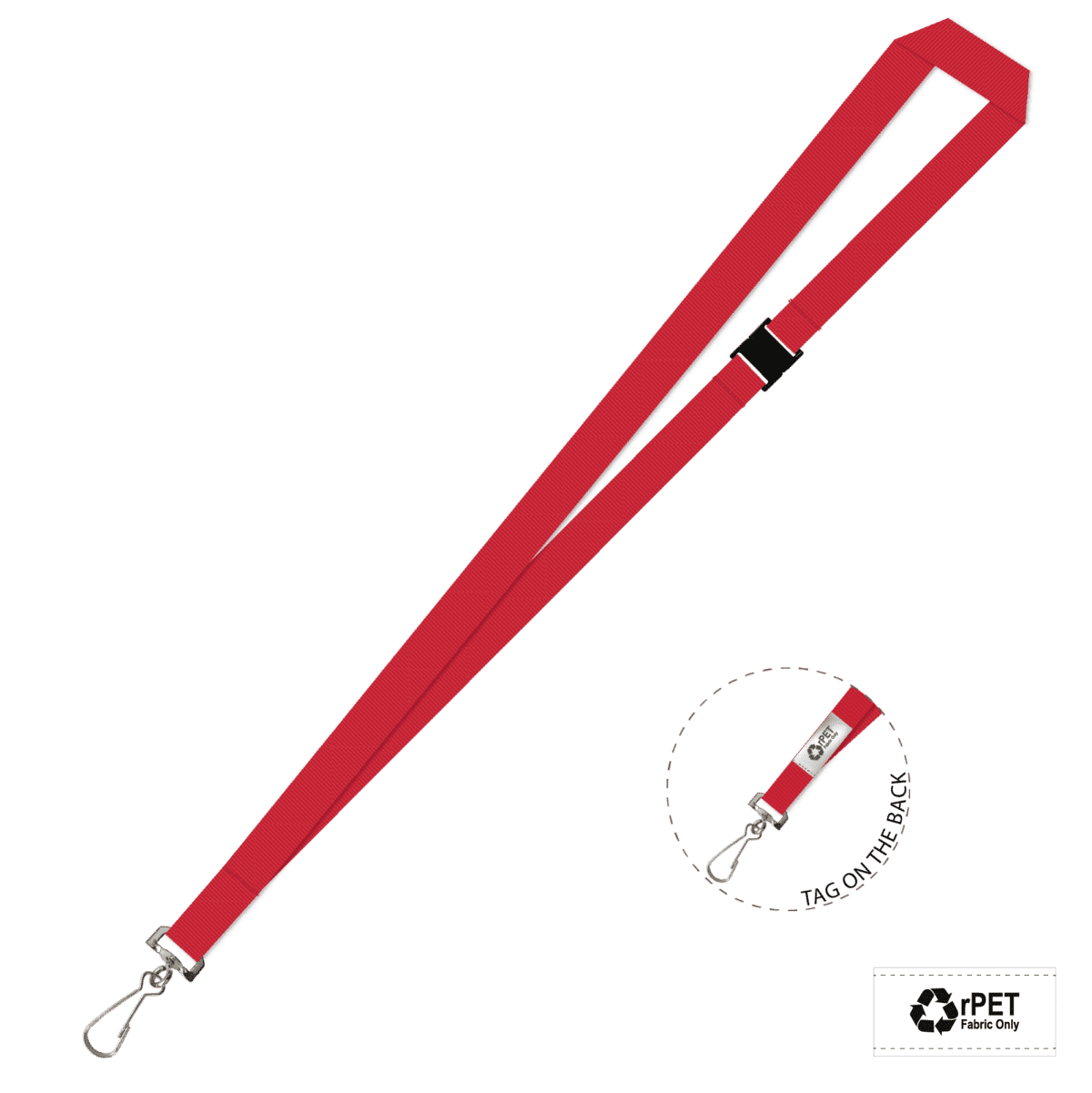 Gemini Plain Lanyard with Swivel Hook and Breakaway