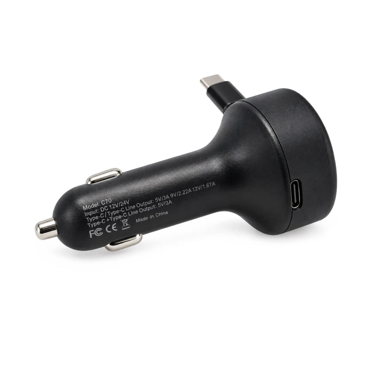 Turbo 20w Retractable Car Charger