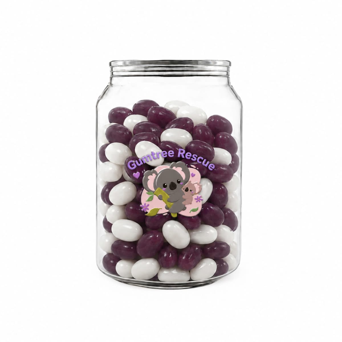 Corporate Colour Jelly Beans in Clear Can 210g