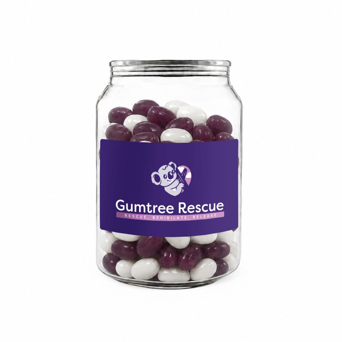 Corporate Colour Jelly Beans in Clear Can 210g