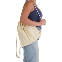 Calico Drawstring Library Backpack