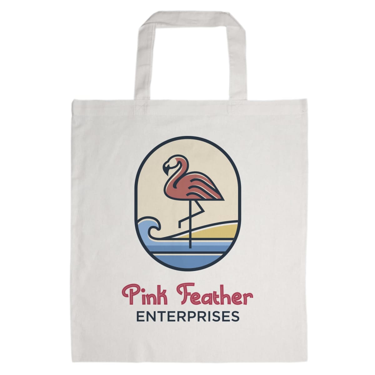Coloured Cotton Short Handle Tote Bag