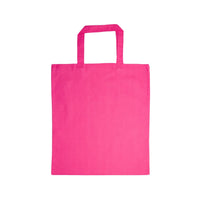 Coloured Cotton Short Handle Tote Bag