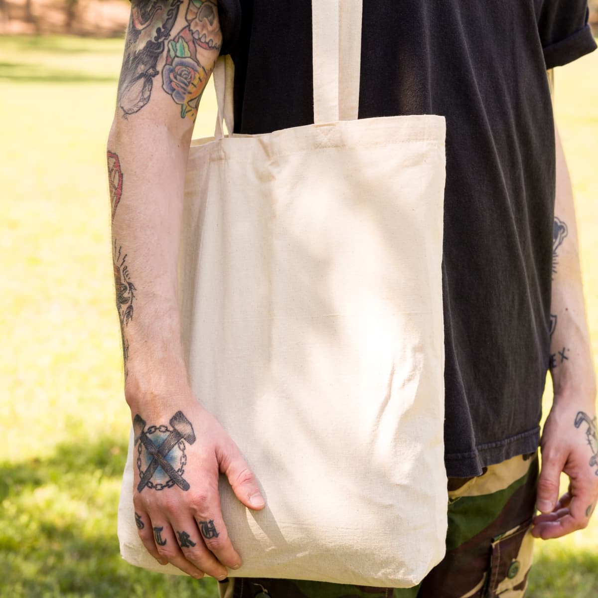 Calico Long Handle Bag