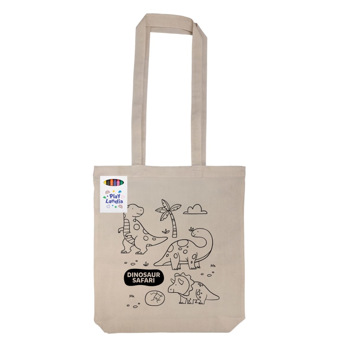 Get Crafty Folding Calico Bag and Crayons
