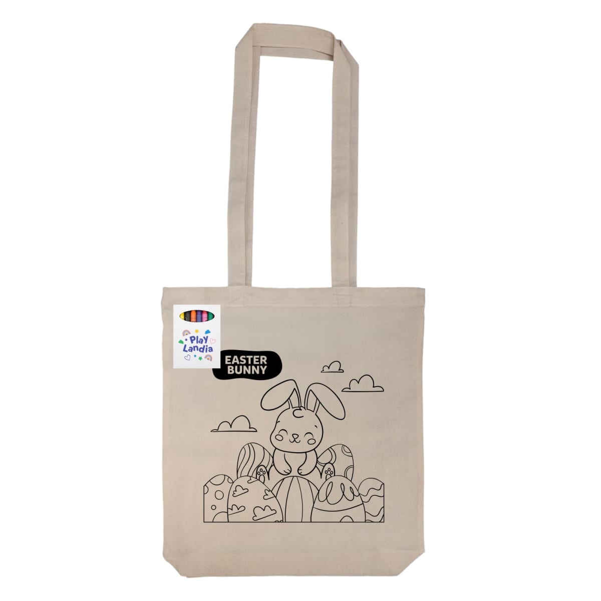 Get Crafty Folding Calico Bag and Crayons