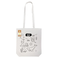 Colouring Long Handle Cotton Bag & Pencils