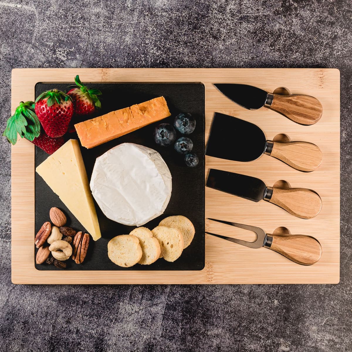 Mosaic Bamboo Slate Cheese Board