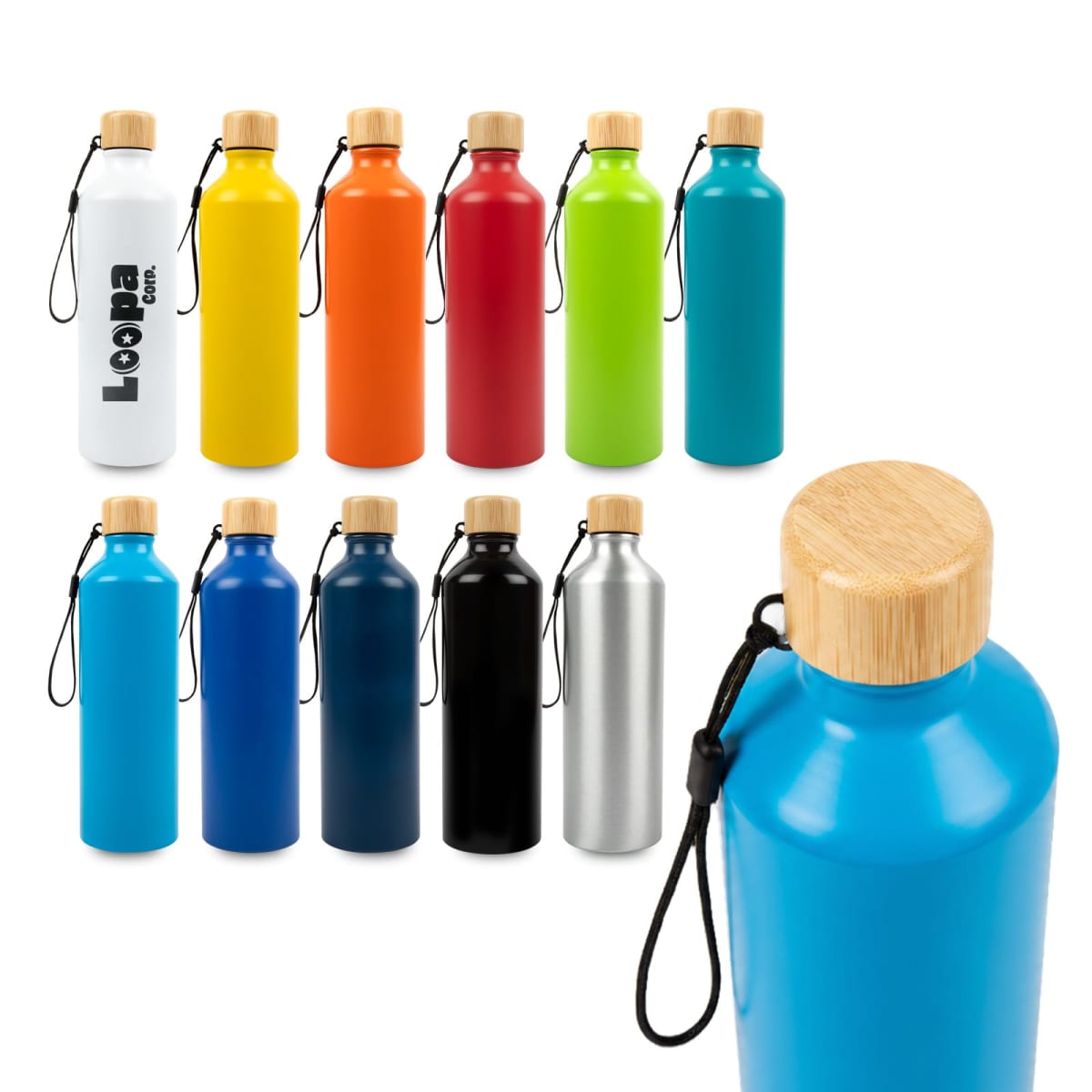 Gelato Aluminium Bottle with Bamboo Lid