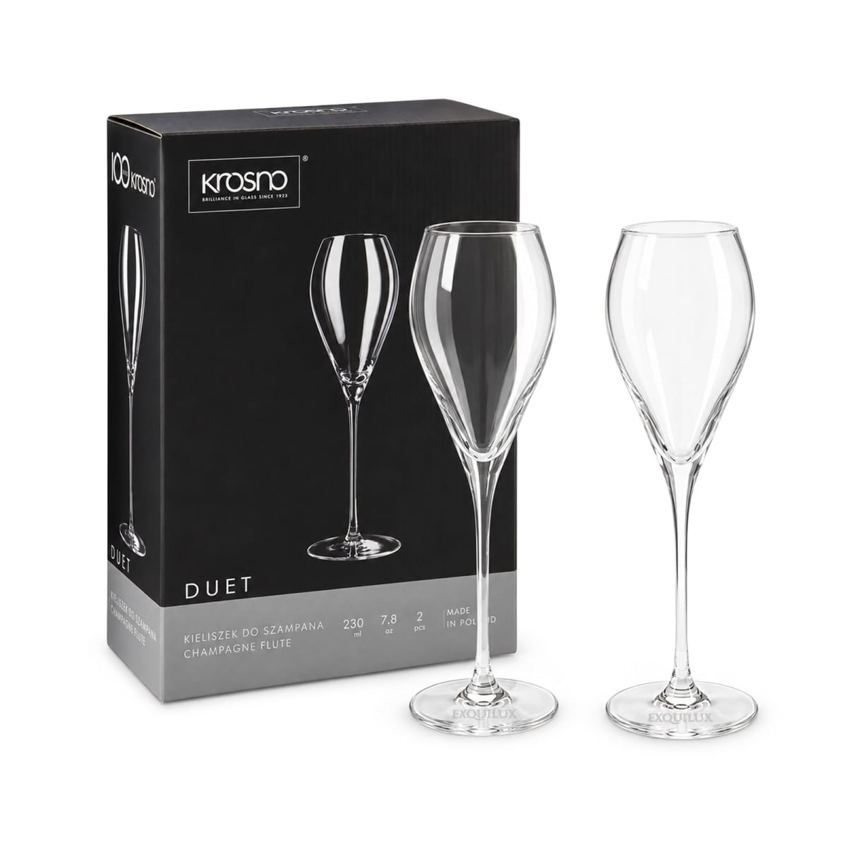 Krosno Duet Flute 230ML Glass Set