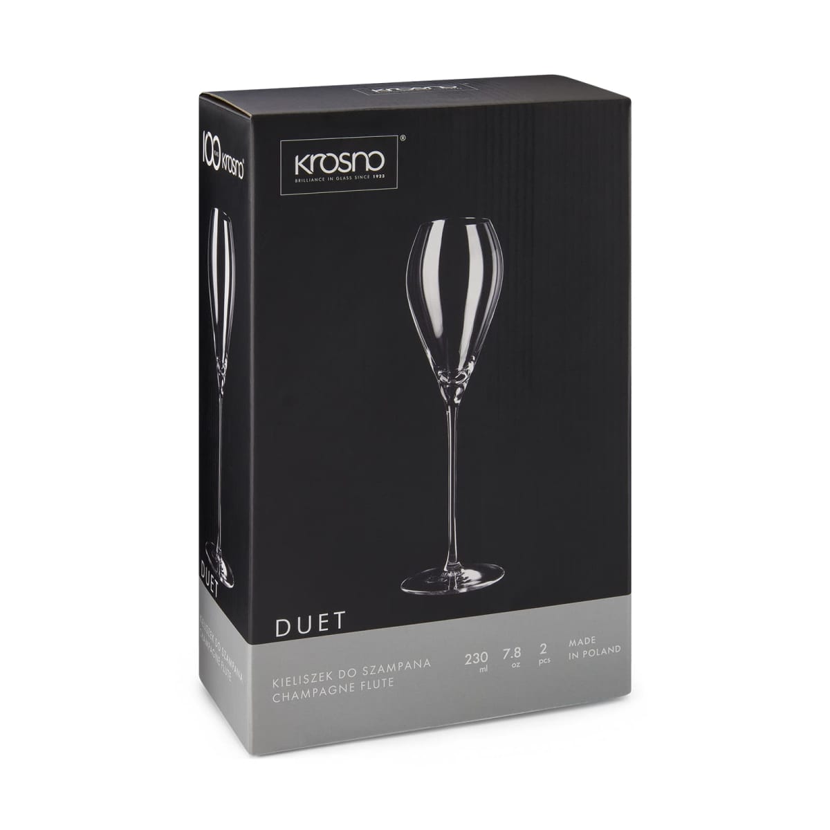 Krosno Duet Flute 230ML Glass Set