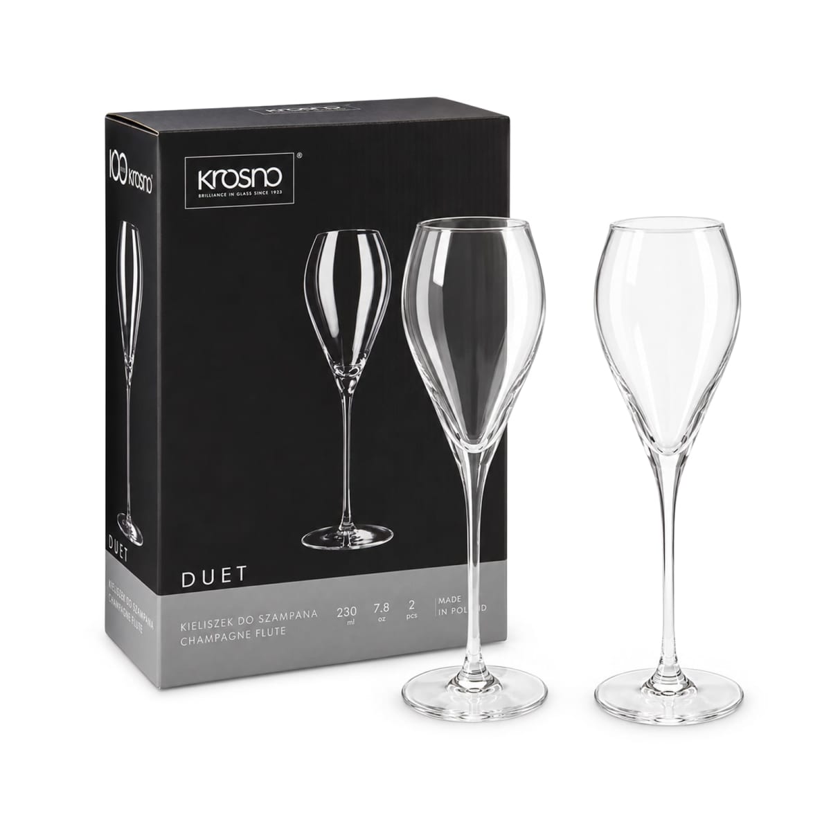 Krosno Duet Flute 230ML Glass Set
