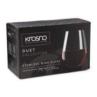 Krosno Duet Stemless Wine Glass Set