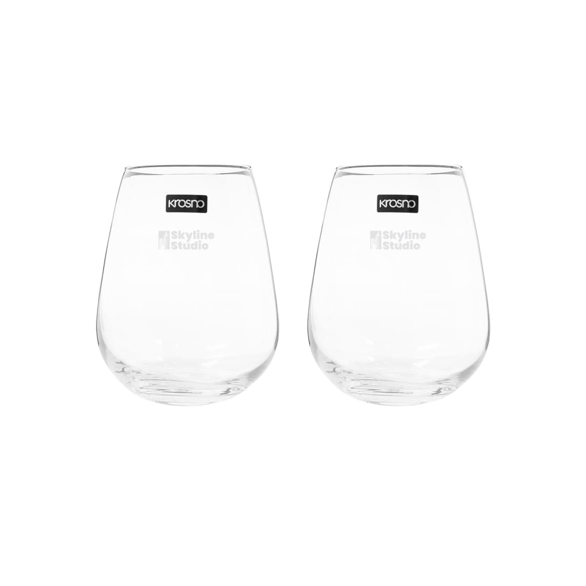 Krosno Duet Stemless Wine Glass Set