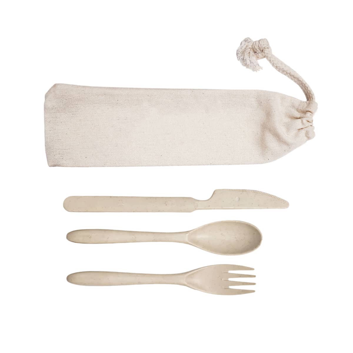 Delish Eco Cutlery Set in Calico Pouch