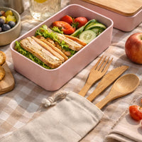 Miso Bamboo Cutlery Set in Calico Pouch
