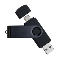 Swivel USB Flash Drive Dual 8GB