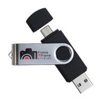 Swivel USB Flash Drive Dual 8GB