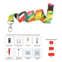 Azure Sublimated Lanyard