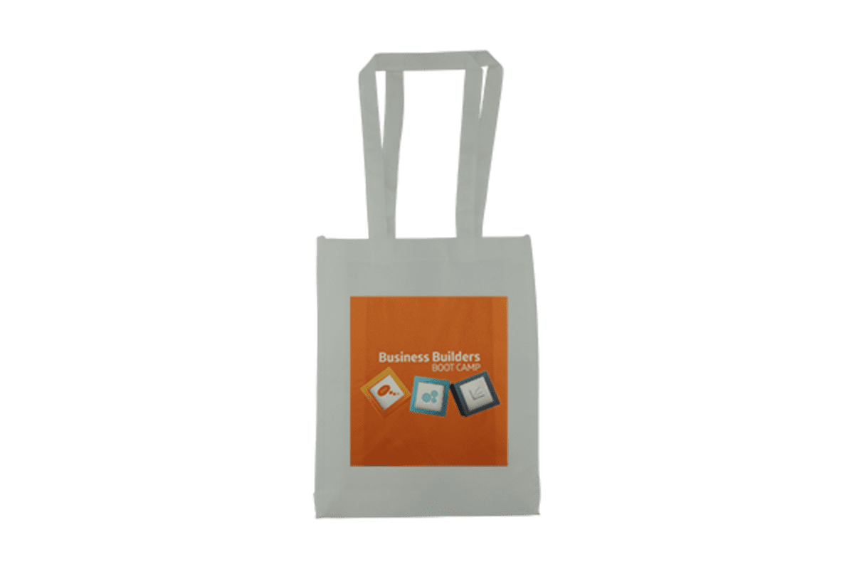 Sublimated Portrait Non-Woven Tote Long Handles A4 Print