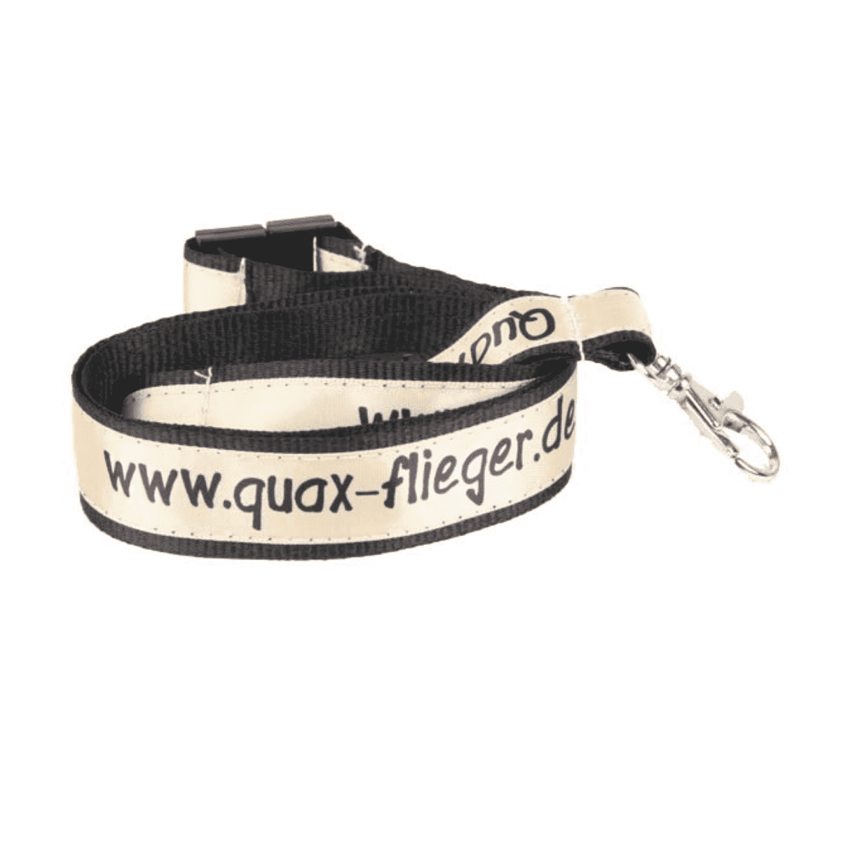 Lanyard 15mm Satin Screen Printed and stitched on to 20mm Thick Polyester