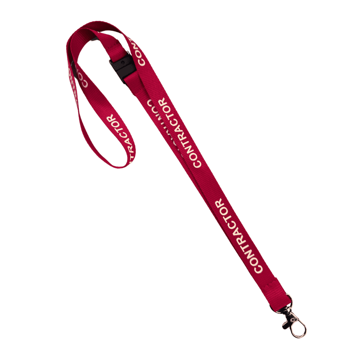 Pre-Printed 15mm CONTRACTOR Lanyard