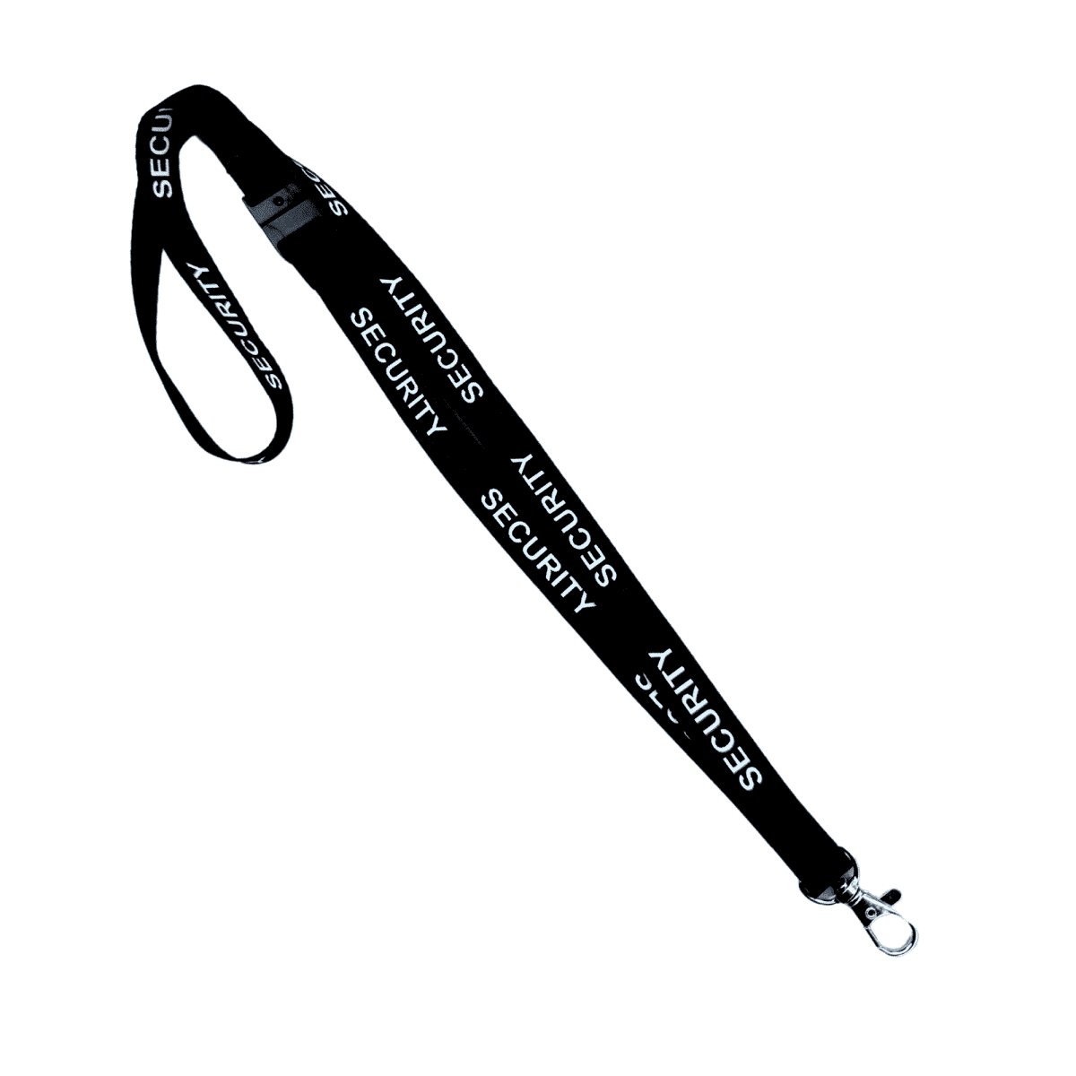 Pre-Printed 15mm SECURITY Lanyard - Carabiner and Breakaway