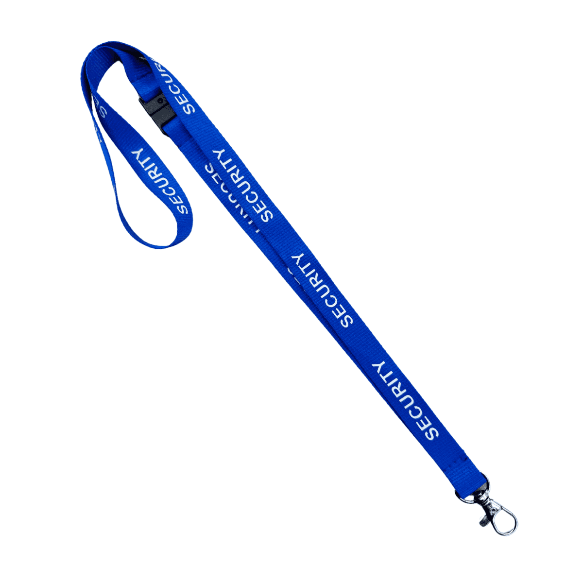 Pre-Printed 15mm SECURITY Lanyard - Carabiner and Breakaway