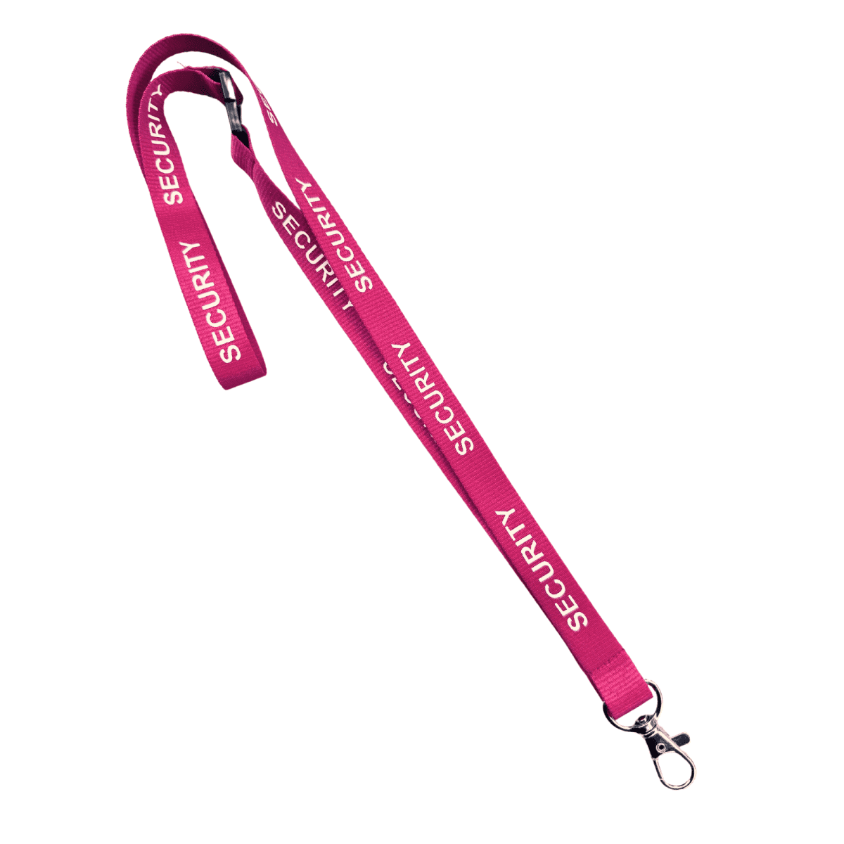 Pre-Printed 15mm SECURITY Lanyard - Carabiner and Breakaway