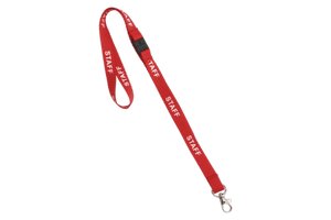 Pre-Printed 15mm VISITOR Lanyard - Carabiner and Breakaway