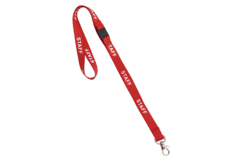 Pre-Printed 15mm VISITOR Lanyard - Carabiner and Breakaway
