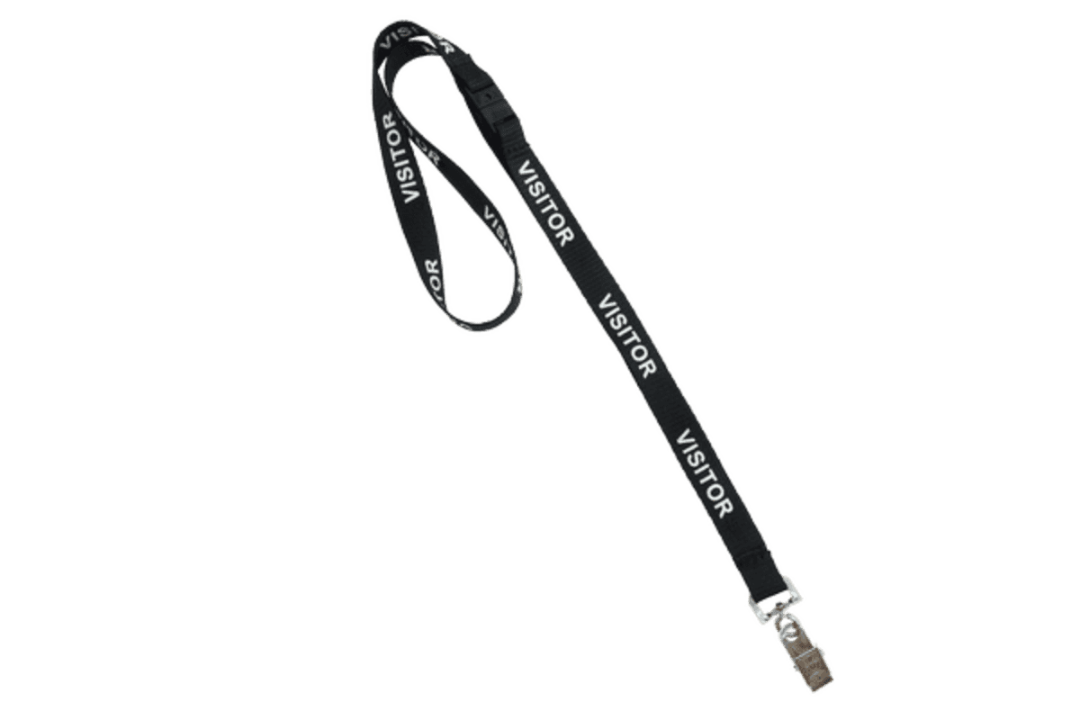 Pre-Printed 15mm VISITOR Lanyard