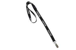 Pre-Printed 15mm VISITOR Lanyard - Alligator and Breakaway