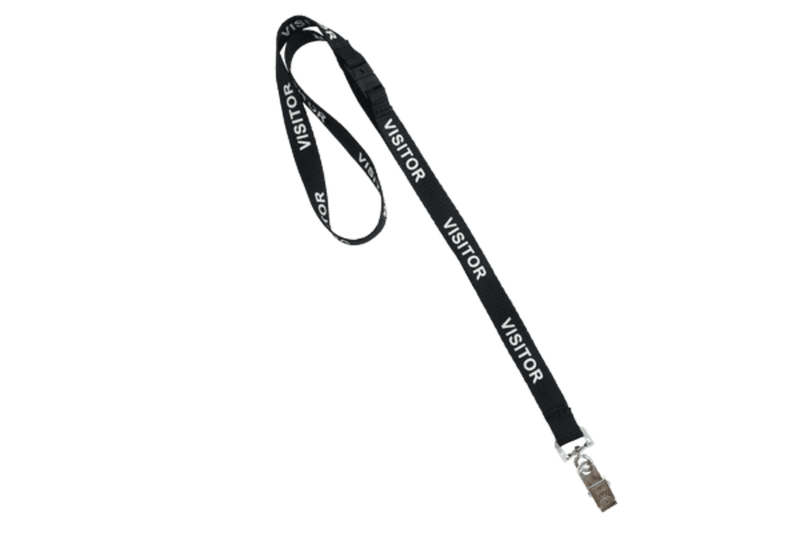 Pre-Printed 15mm VISITOR Lanyard - Alligator and Breakaway
