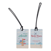 Bamboo Luggage Tag 85.5 x 54mm Slotted - Double Sided Print