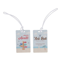 Bamboo Luggage Tag 85.5 x 54mm Slotted