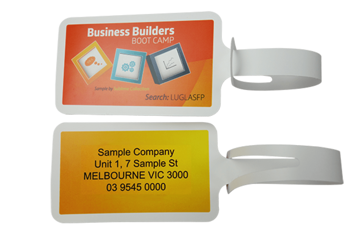 Laser Printed 'Never Tear' Luggage Tags