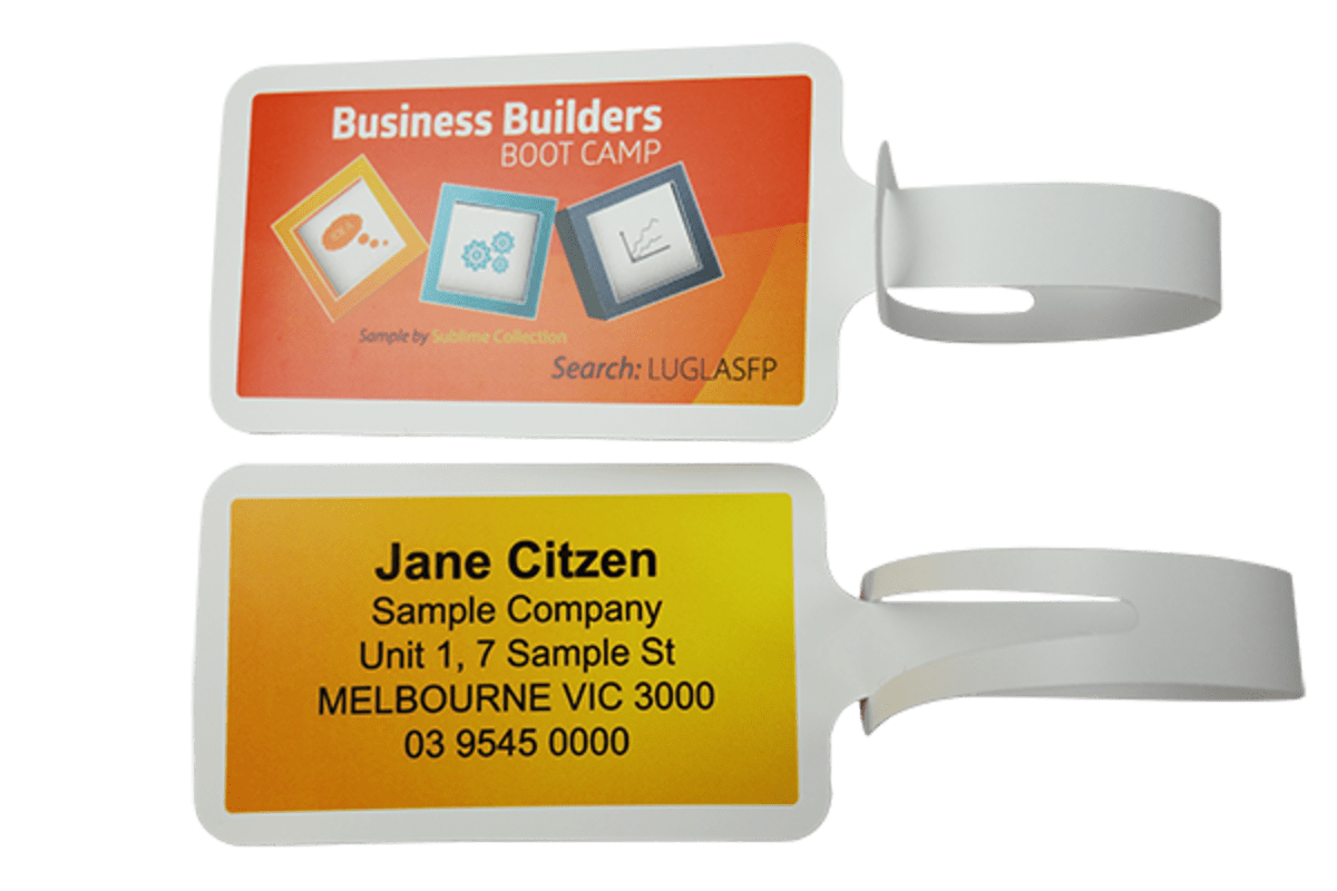 Laser Printed 'Never Tear' Luggage Tags Personalised