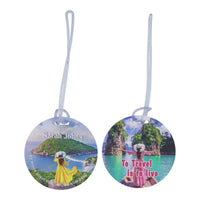 Plastic Luggage Tag (PET) Round 75mm Slotted