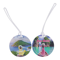 Plastic Luggage Tag (PET) Round 75mm Slotted