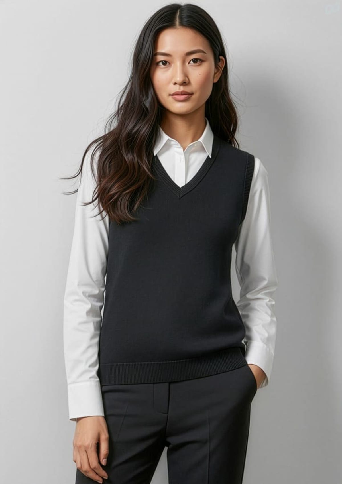 Womens V-Neck Knit Vest
