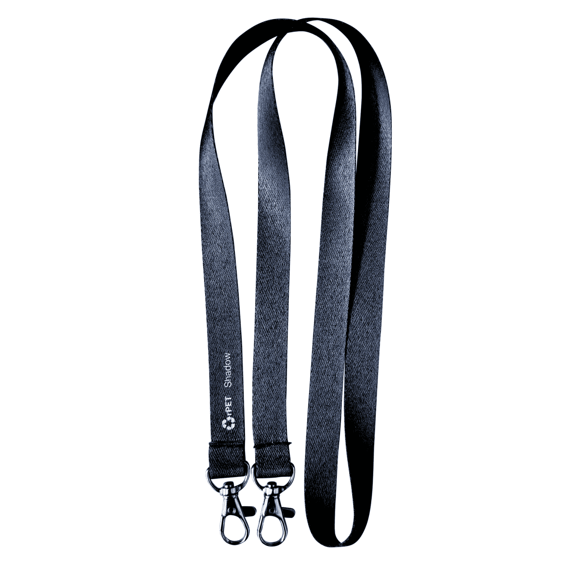Virgo Plain Silky Smooth Lanyard with Double Carabiner - 15mm rPET