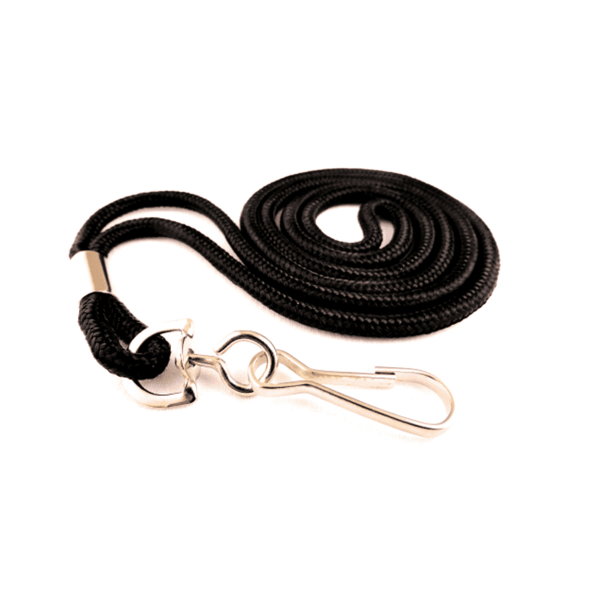 Lanyard 4mm Cord with Swivel Hook & Breakaway Black