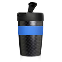 Eco Coffee Cup Stainless Double Wall Cup2Go Carbon Fibre 375ml
