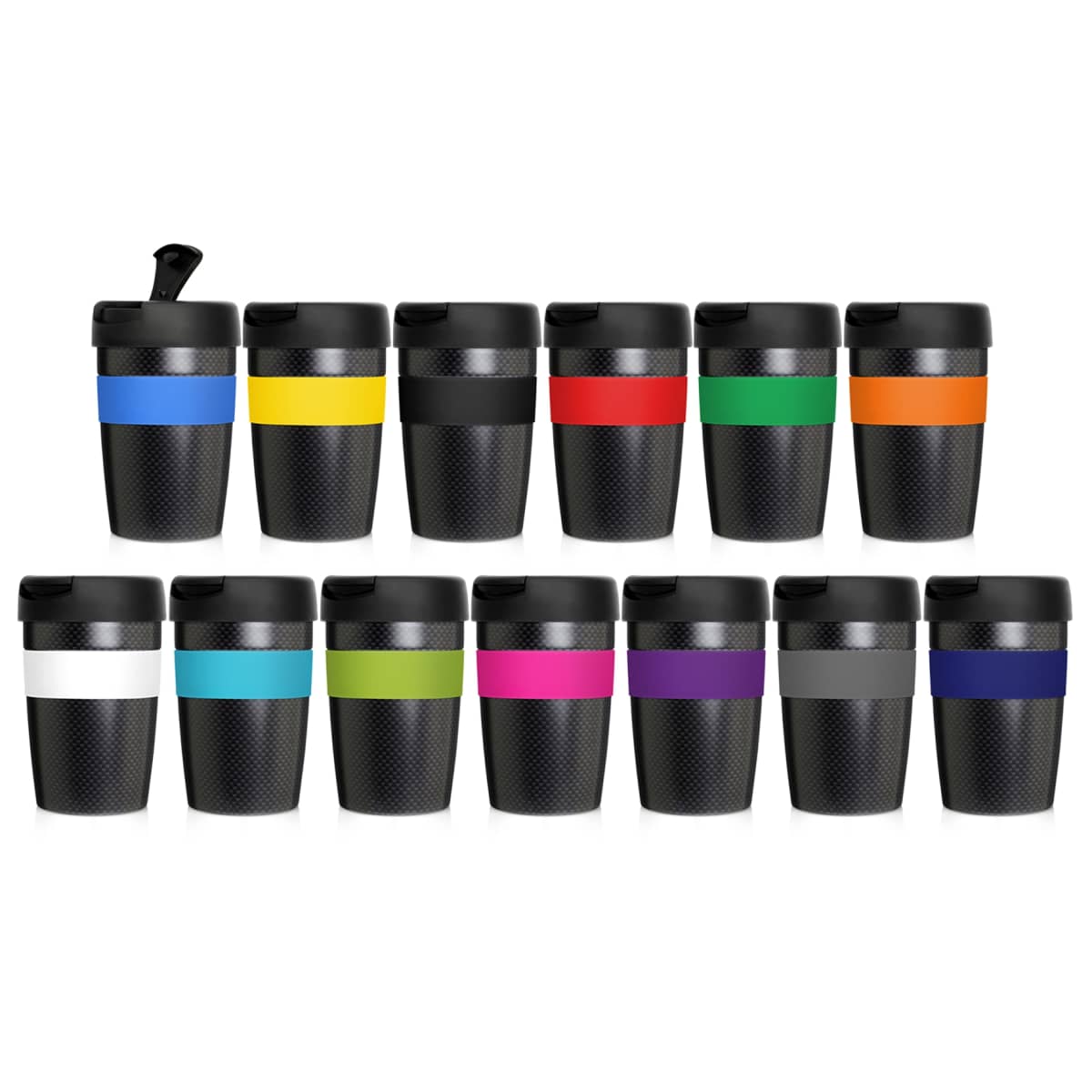 Eco Coffee Cup Stainless Double Wall Cup2Go Carbon Fibre 375ml