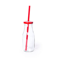 Jar glass with straw 320ml