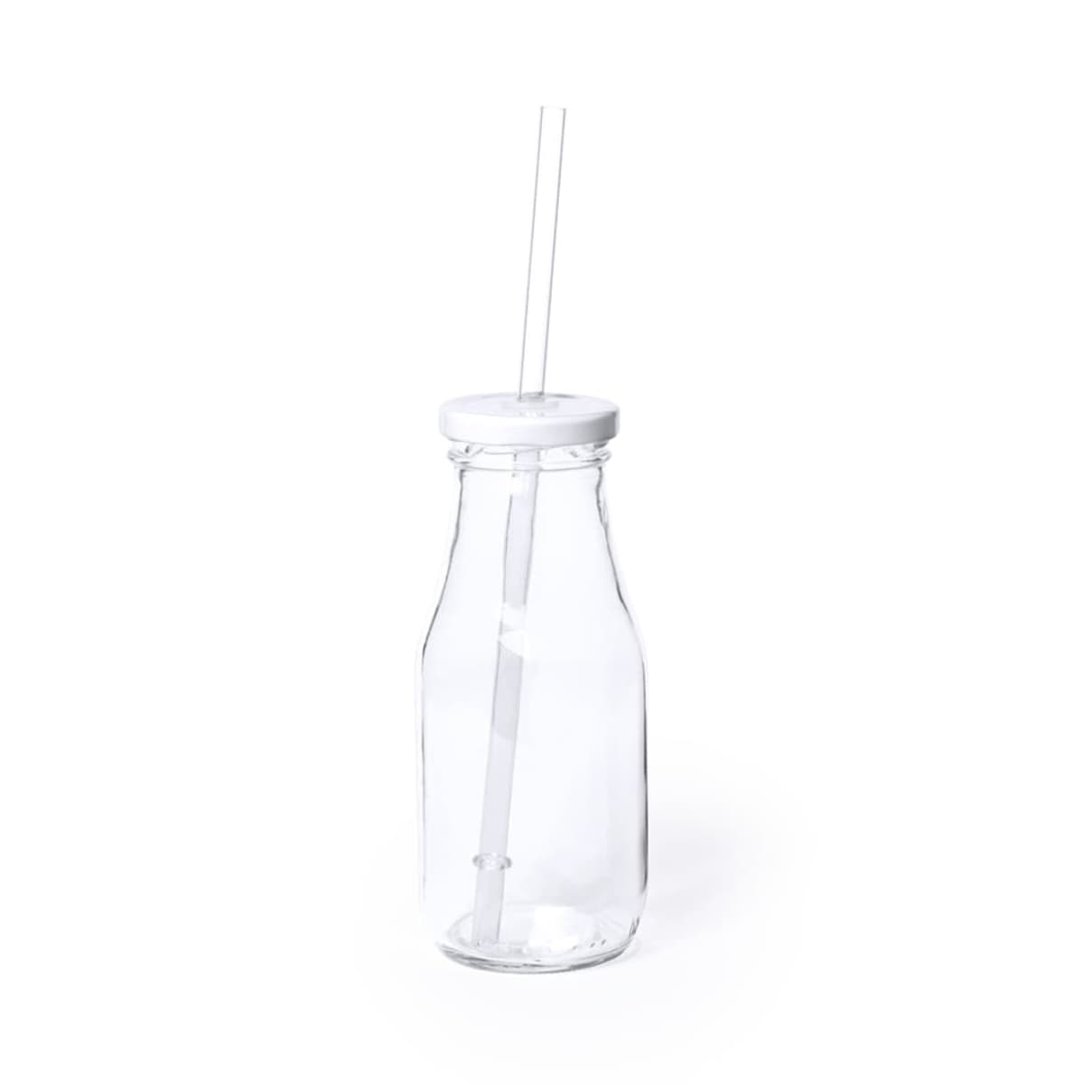 Jar glass with straw 320ml