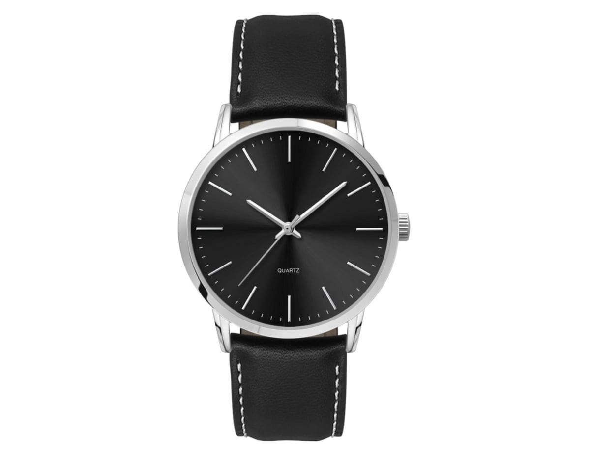 Mens Dress Watch, Leather Strap